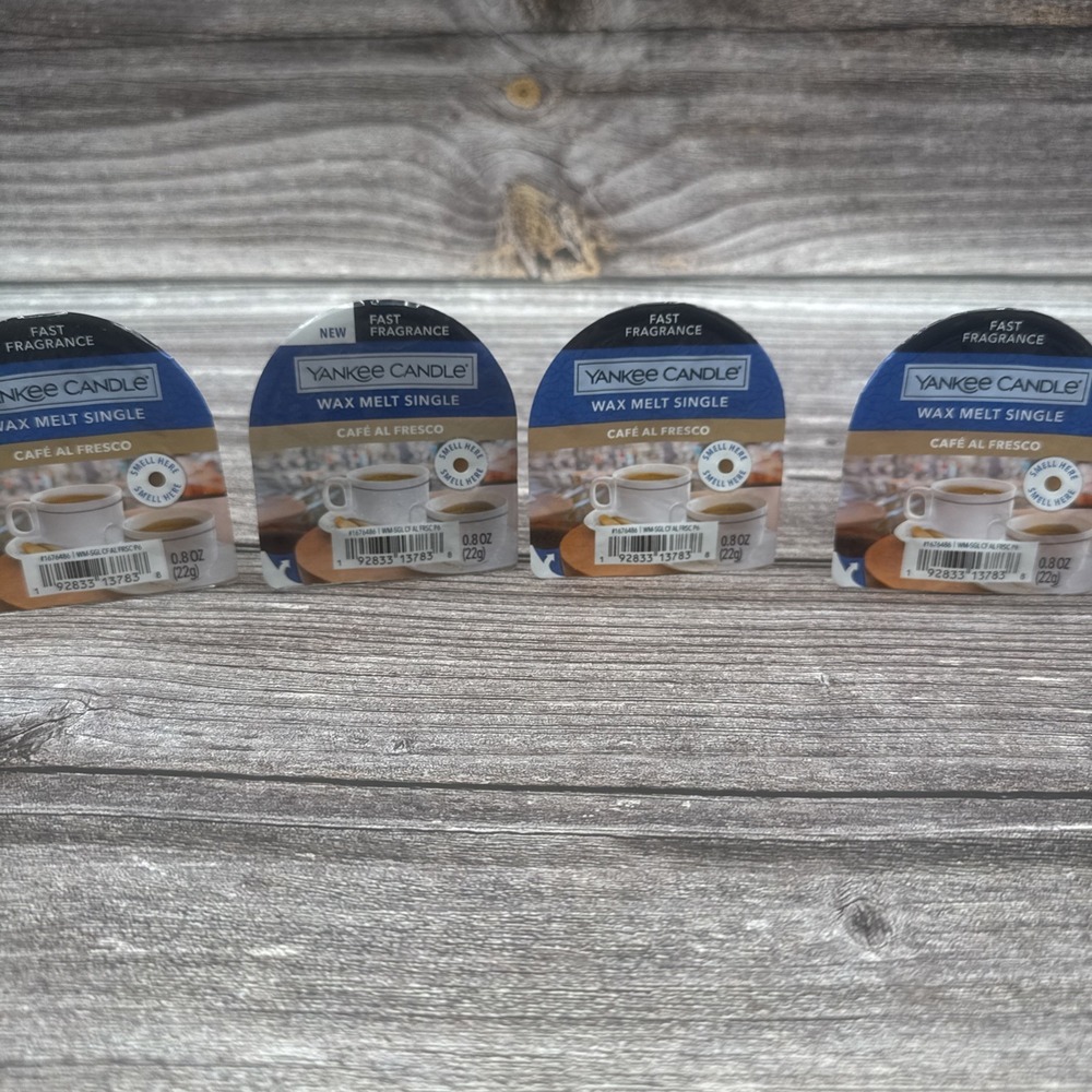 Lot Of 4 Yankee Candle Wax Melt Single Cafe El Fresco Sunlit AUTUMN .8oz